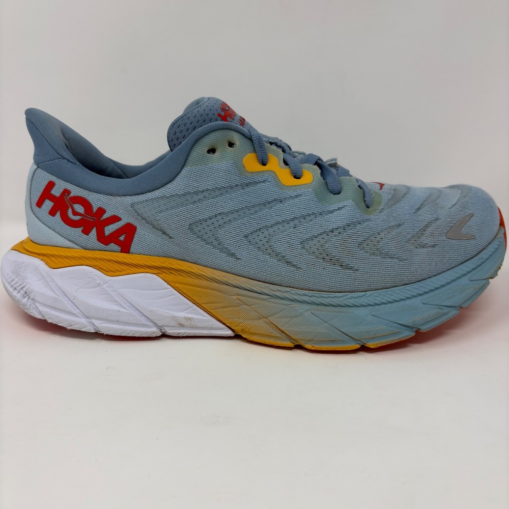 Hoka Arahi 6 Mens Size 8 Blue Red Athletic Running Shoes Sneakers (1123194)